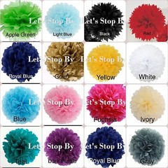 13X Tissue Paper Pom Pom + Lanterns Flower Birthday Wedding Party DIY Home Decor