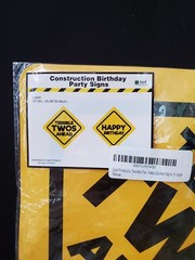 NEW Lot TERRIBLE TWOS AHEAD & Happy Birthday CONSTRUCTION Signs THANK You CARDS
