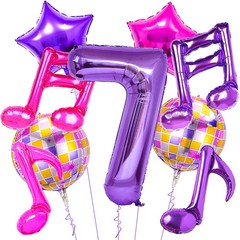 9Pcs Kpop Decorations – Kpop Music Balloons Rose Red Music Note Balloons – 40…