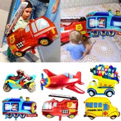 Decoracion De Cumpleaños Globos Para Niños Transporte Vehiculos Primeros 40 Set