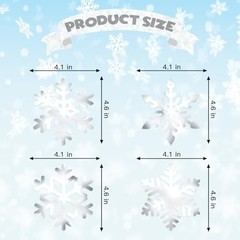 20 Pcs Winter Snowflake Hanging Swirls Decorations – Snowflake White Silver