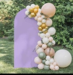 Purple Arch Backdrop Panels 2.6x6ft Wedding Photo Booth Decor