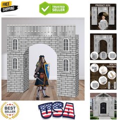9 Pcs Medieval Party Decorations Knight Cardboard Castle Playhouse Large Medi…