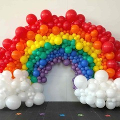 Assorted Colors Rainbow Balloons 50 pcs 12 Inch Multicolor Colorful Latex Hel…