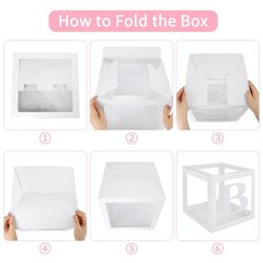Baby Boxes for Baby Shower Decoration with 8 Letters and 36 Balloons 4pcs Cle…