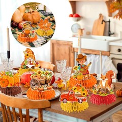 Fall Party Decorations Honeycomb Centerpieces, 12Pcs Fall Table Decorations Autu