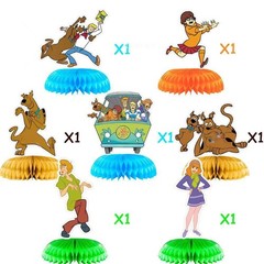 Scooby Honeycomb Centerpieces 3D Table Decorations Party Supplies
