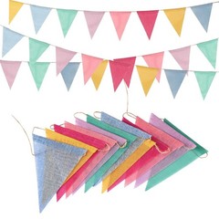 Pennant Banner Flags Pastel – Greatril Colorful Triangle Banners For Birthday