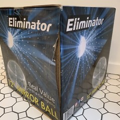 Eliminator 12-inch Disco Mirror Ball with Hanging & Motor Ring DJ Club Lighting