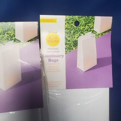 4 Pack Sun Squad Solid Resin White Indoor Outdoor Luminary Bags 10x5x3 Reusable
