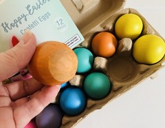 1 Dozen Confetti Filled Easter Eggs (12 Eggs) CASCARONES Colorful Fiesta Party