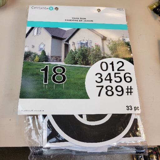 Celebrate It 33 piece Number Yard Signs~ Birthday~ Anniversary~Number Stuff