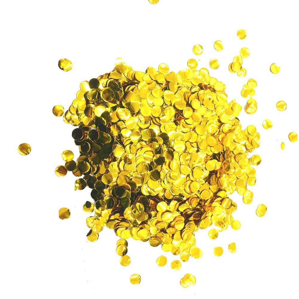 Gold Foil Mylar Round Confetti Circle Dot Graduation Wedding Table Scatter Ce…