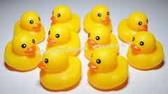 10 PCS BABY SHOWER RUBBER DUCKS YELLOW PARTY FAVORS GIFTS BABY DECORATION DECOR