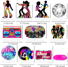 10Pcs 70S Disco Honeycomb Centerpieces Disco Fever Party Decorations Dancing Que