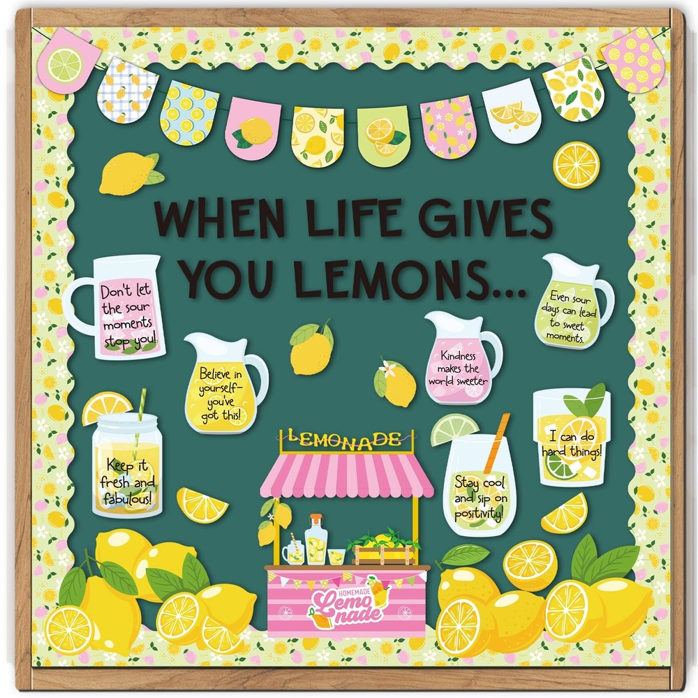 Lemonade Stand Summer Bulletin Board Paper Cut Outs Decorations Supplies