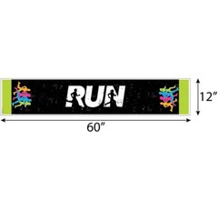 Big Dot Of Happiness Table Runner, Track, X-country, Marathon Runner