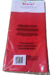 2 Pack Brava! Amscan Rectangular Plastic Table Cover 54″ x 108″ Apple Red