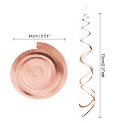 30 PCS 27.6 Inch Rose Gold Foil Hanging Swirl Streamers Ceiling Decorations