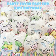 12 PCS colorable drawstring backpack for kids with 12 stackable crayons (7 co…
