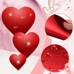 200 PCS Heart Paper Cutouts 3 Sizes 12/8/4 Inch Red Double Sided Valentine