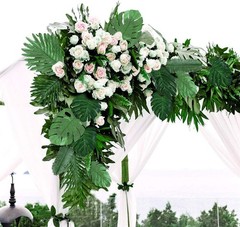 88 Pack Palm Leaves Tropical Palm Luau Party Monstera Stems for Safari Jungle…