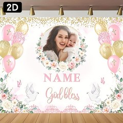 1pc 2D Personalized Party Banner Theme Custom Name Photo Backdrop Decor❀