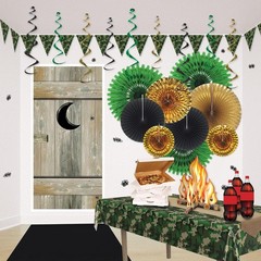 Camo Tablecovers 54” x 108” 2 Pieces – Plastic Table Cloth Military Party