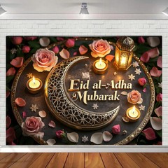 Eid Mubarak Party Background Eid Al Adha Islamic Holiday Art Decoration Backdrop