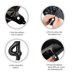 Number 27 Balloons, Balloons for Man Woman 27th Black Birthday Party Decorati…