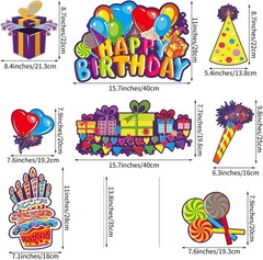 Reusable 8 Pack Birthday Yard Signs – Cheerful Decorations for Any Celebration