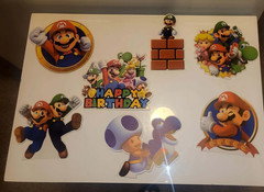 SUPER MARIO BROTHERS 7 PIECE PARTY CARDBOARD WALL DECOR – LOT OF 7