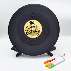 Vinyl Record Birthday Decorations, Happy Birthday Party Favor Sign Poster, Large
