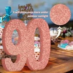 90th Birthday Decorations for Women,90th Anniversary Decorations,Rose Gold Gl…