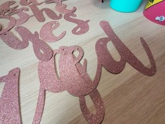 Bunting Decorations Party ‘He Asked She Said Yes Engagement’ Banner DIY Pink