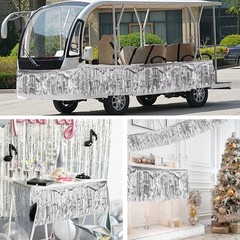 YUKL Silver Party Decorations 4Pack 48FT Streamers – 12FT*1FT,