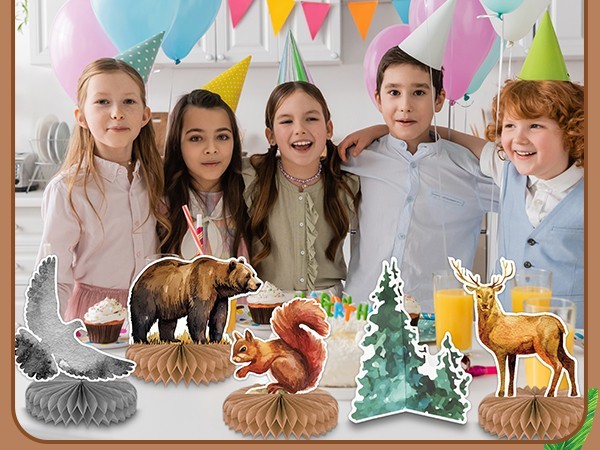 10 PCS Adventure Awaits Party Decorations Camping Table Toppers