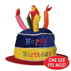 Beistle Plush Birthday Cake Hat One Size Fits Most