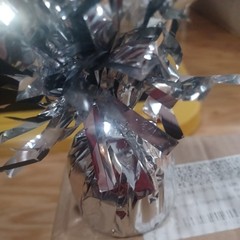 Silver Balloon Weights Metallic Foil Helium Balloon Party Decor Pack of 12