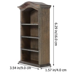 Zerodeko 1PC Dollhouse Bookshelves, Mini Wooden Bookshelf Doll House, Miniatu…