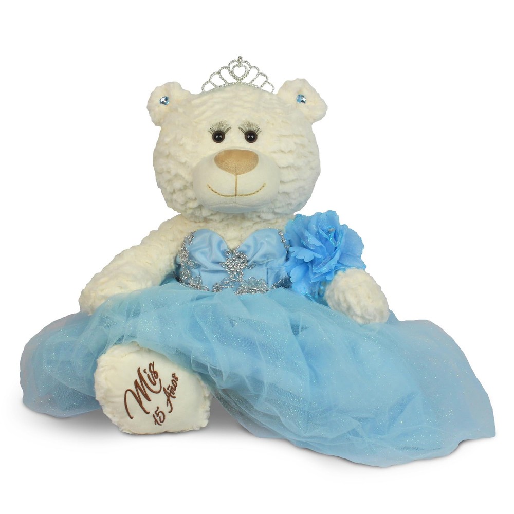 Large 20” Quinceañera Teddy Bear Centerpiece – Elegant Dress, Oversized Keeps…