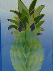 Luau-Themed Honeycomb Pineapple Centerpiece 12 “ X2. Tropical Hawaii New *12