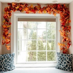 4 Pack Fall Leaf Garland, Total 23.6Ft Artificial Fall Vines Autumn Garland Fall