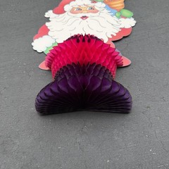 1990 Santa Claus Stand Up Statue Christmas Decor Paper Fantasies 22″ Honeycomb