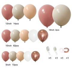 PERPAOL 154pcs Dusty Rose Pink Blush Balloons Garland Arch Kit Baby in Bloom …