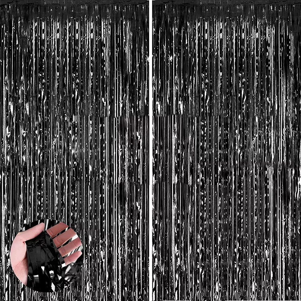 2M Foil Fringe Tinsel Shimmer Curtain Door Wedding Birthday Party DECORATIONS
