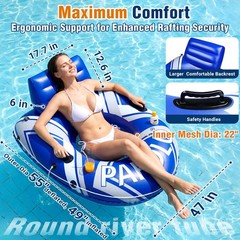 Pool Float Adult, 55″ Large Inflatable River Float, River Tubes for Floating …