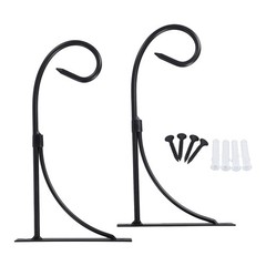 Sturdy Construction 2Pcs Metal Flower Pot Hangers for Long Lasting Use