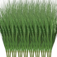 Tigeen 18 Pcs 33 Inch Artificial Grass Plants, Faux Shrubs 33 Inch, Green