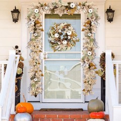 Fall Decorations for Home – 6Ft Autumn Maples Leaf Pumpkin Berry Garland – Ha…